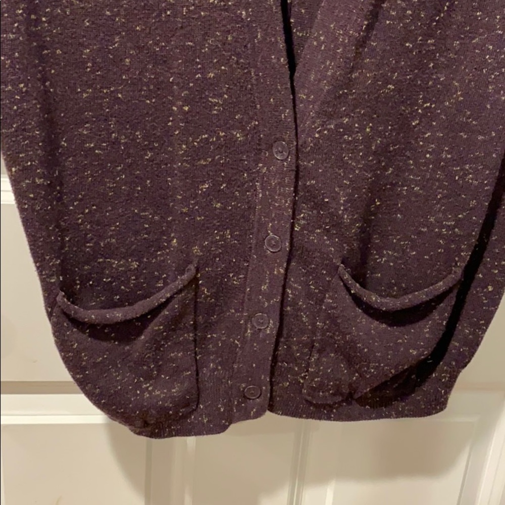 Gap Purple Marled Grandpa Cardi EUC - Picture 4 of 8